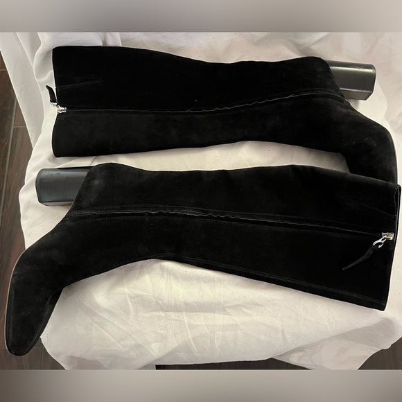 Aeyde ARIANA Black Suede KNEE HIGH Heeled Boots EU 39/ 9 $725 - Picture 12 of 15